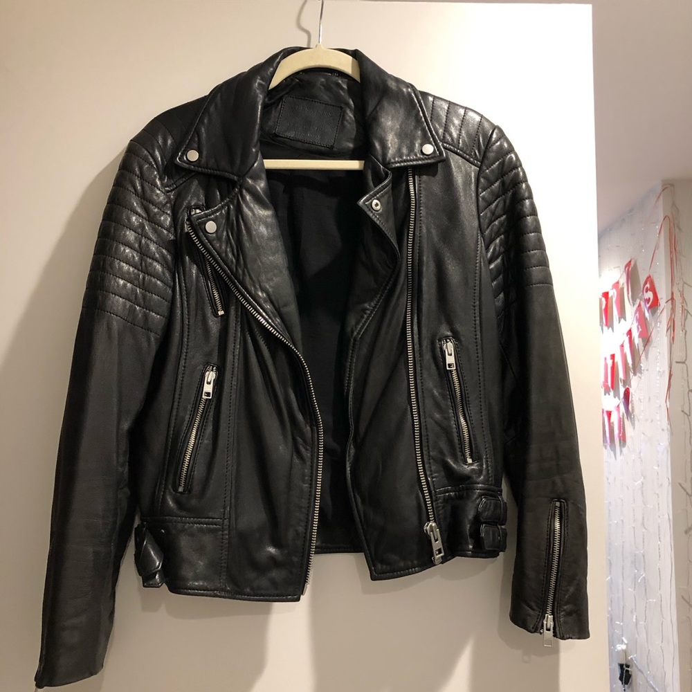 All Saints Leather Jacket - Size 8